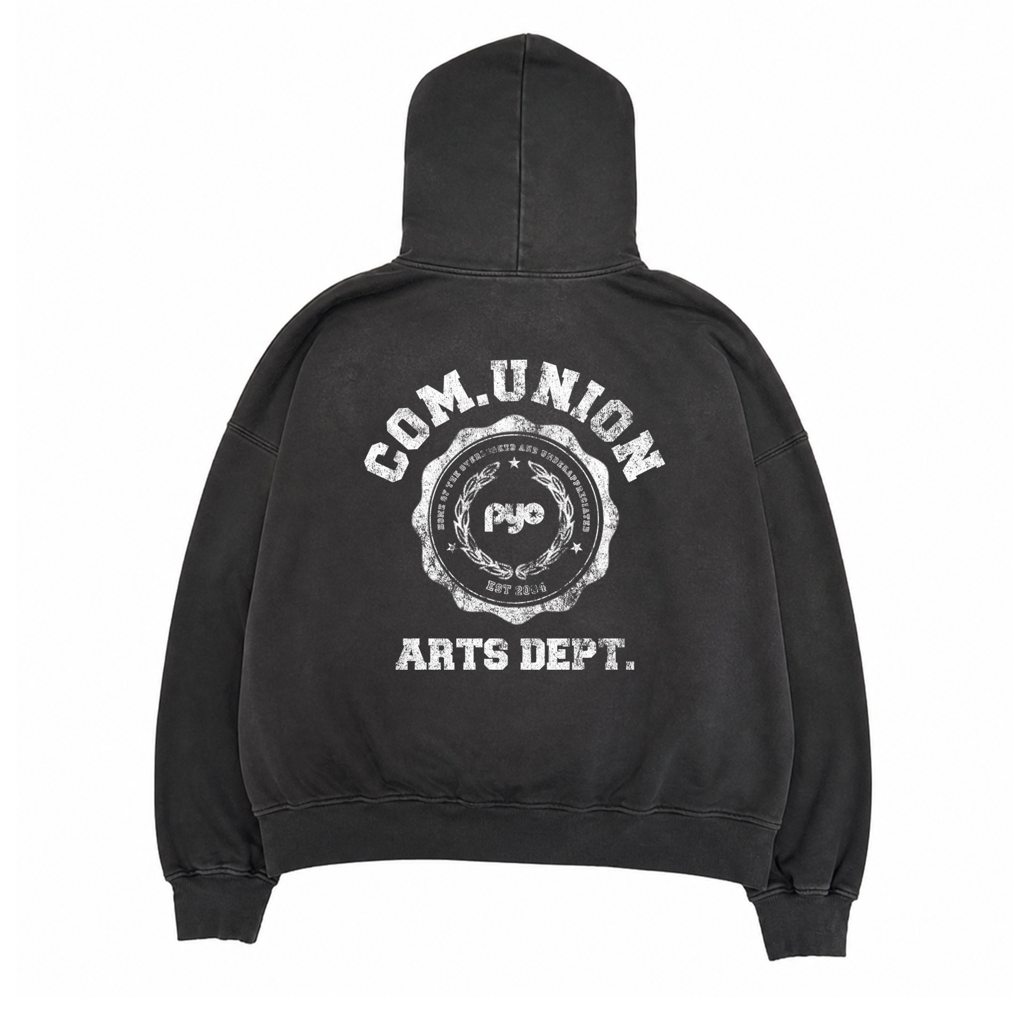 "ARTS DEPT" ACID WASH HOODIE