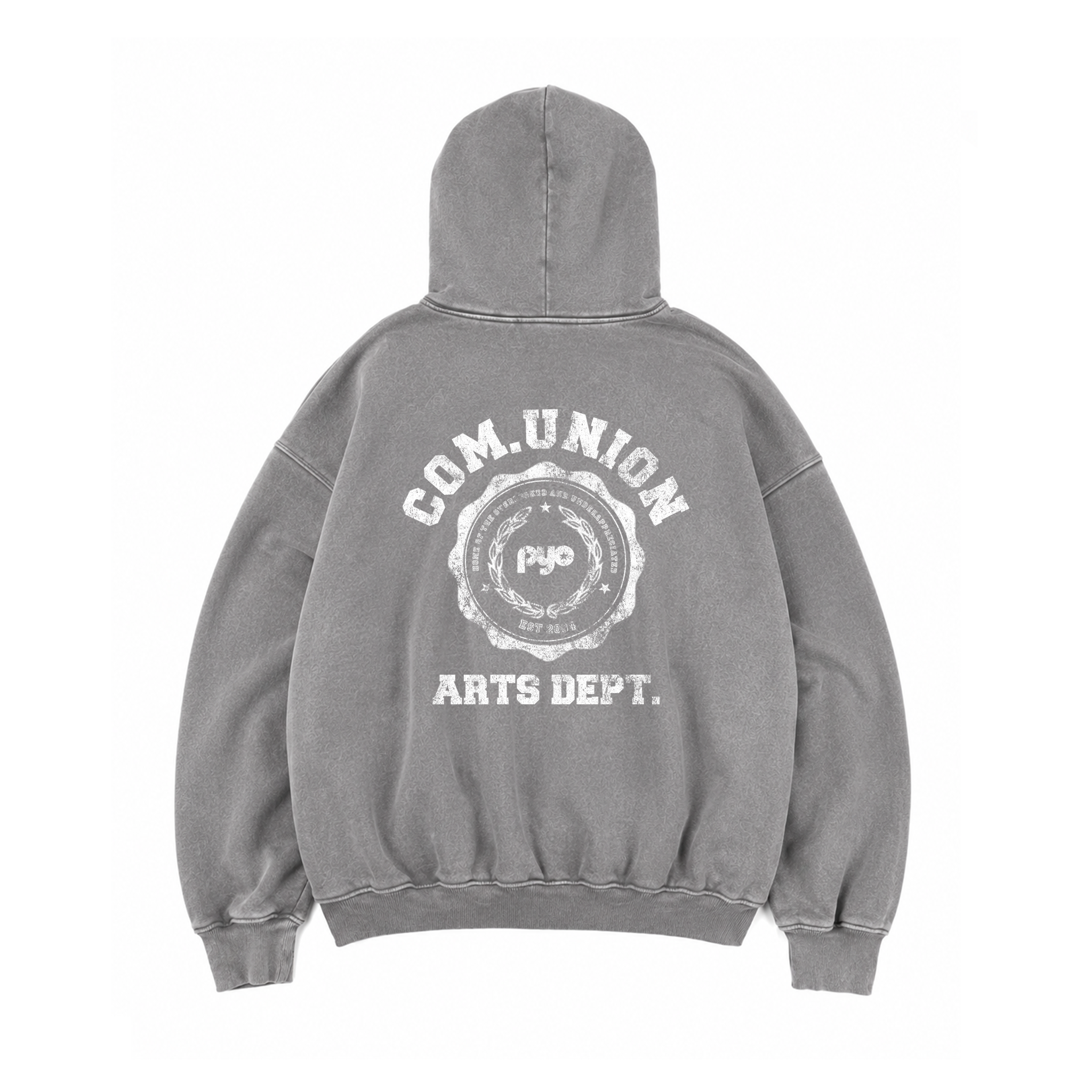 "ARTS DEPT" ACID WASH HOODIE