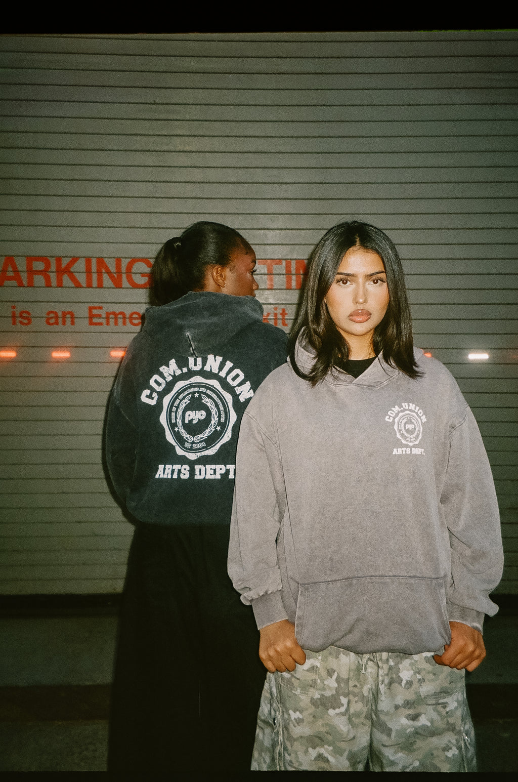 "ARTS DEPT" ACID WASH HOODIE